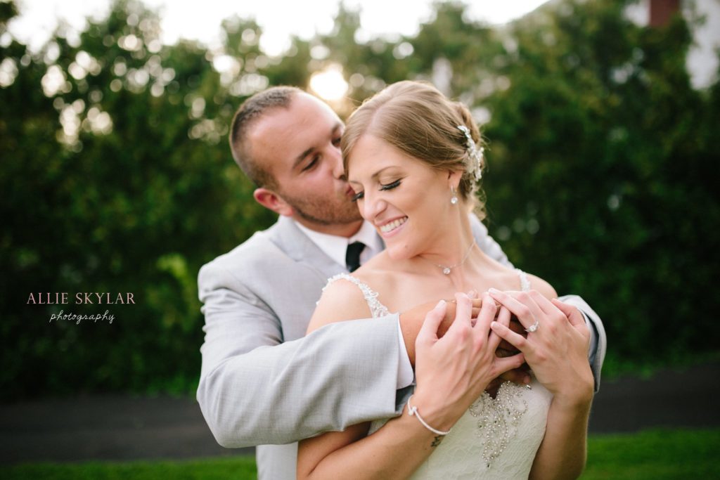 Golden hour bride and groom portraits at the Pine Barn Inn in Bloomsburg PA