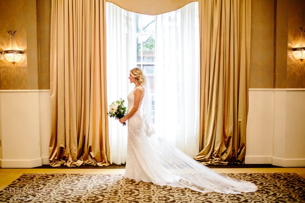 bride gets ready at the historic Genetti hotel in downtown Willaimsport PA