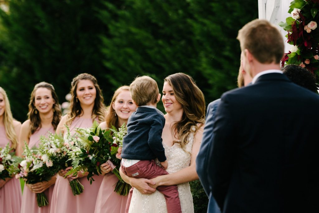 outdoor fall wedding at the barn at boones dam in bloomsburg