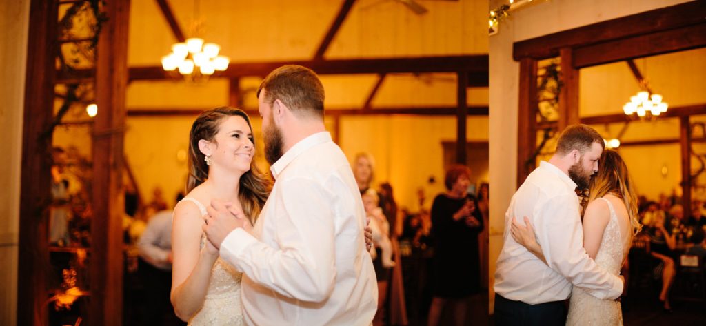 first dance at the barn at boones dam
