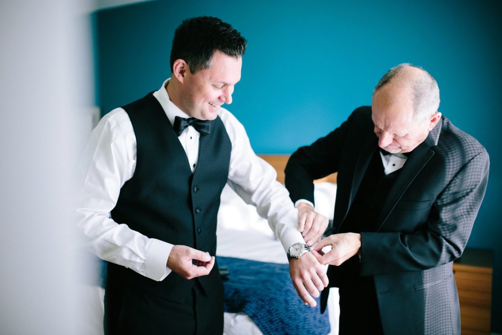 groom gets ready at ocean place resort and spa in long branch NJ