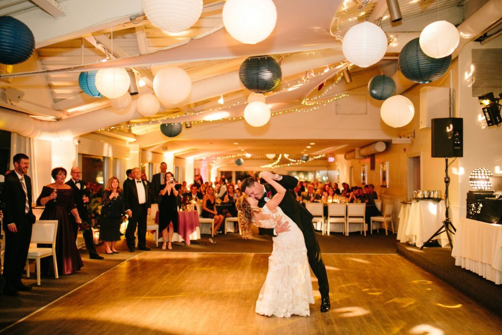 bride and groom share their first dance at McCloone's Pier House