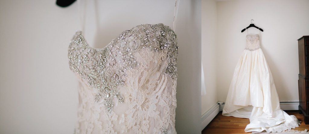 elegant beaded wedding dress