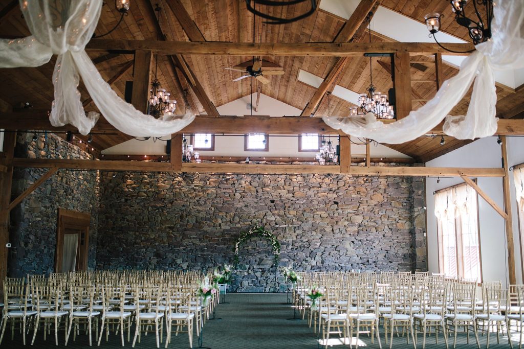 wedding ceremony details at la massaria at bella vista in gilberstville