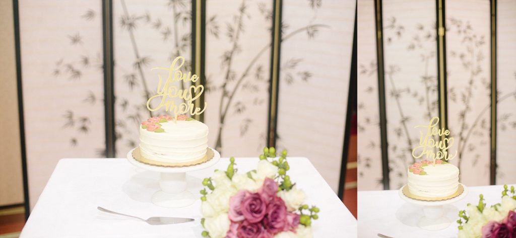 wedding cake for the reception at the First Korean Presbyterian Church of Philadelphia
