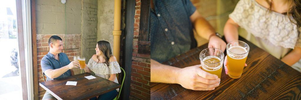 roots down brewing company phoenixville pa engagement session