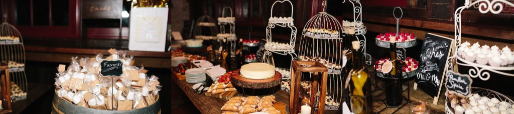 dessert table at grace winery