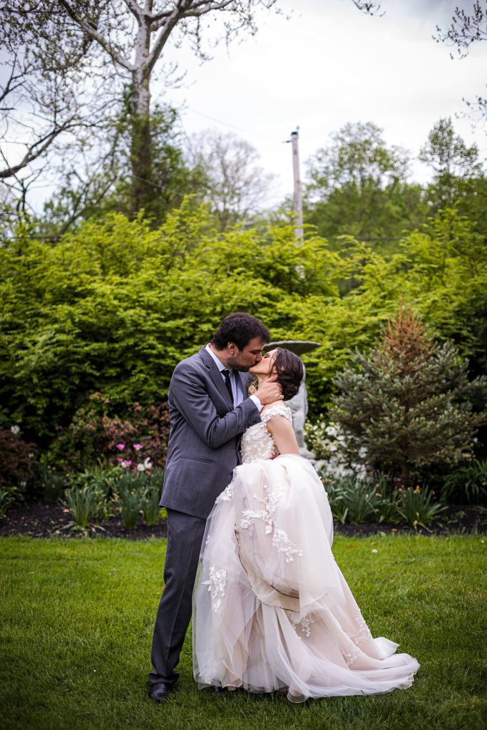 outdoor summer wedding at the barn at boones dam in bloomsburg PA