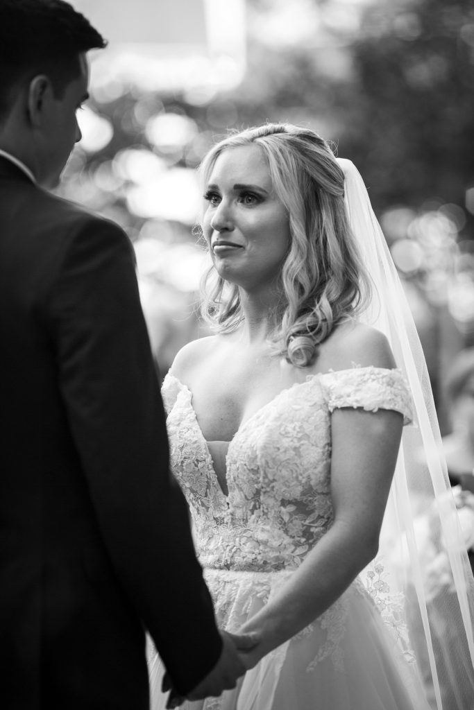 bride atheir wedding at william penn innnd groom exchange vows during 